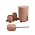 thumbnail image 4 of Juego de accesorios de baño de 5 piezas, vaso para cepillo de , dispensador de jabón con jabonera para decoración de apartamentos Marrón Sunnimix dispensador de jabón, 4 of 6