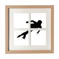 thumbnail image 1 of Cadre de Sport d'Hiver Patinage Contour Noir Affichage Mural Ou de Table 4 Ouvertures pour Photos, 1 of 3