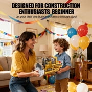 Remote Control Bulldozer Toy, 9-Channel RC Construction Vehicle with 2.4GHz Remote, Lights & Sound Effects, Realistic Engineering Truck Gift for Kids Ages 6+
