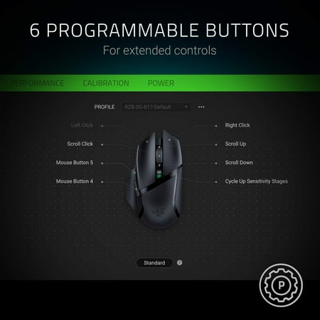 Razer - Basilisk X Hyperspeed Wireless Optical Gaming Mouse - Black