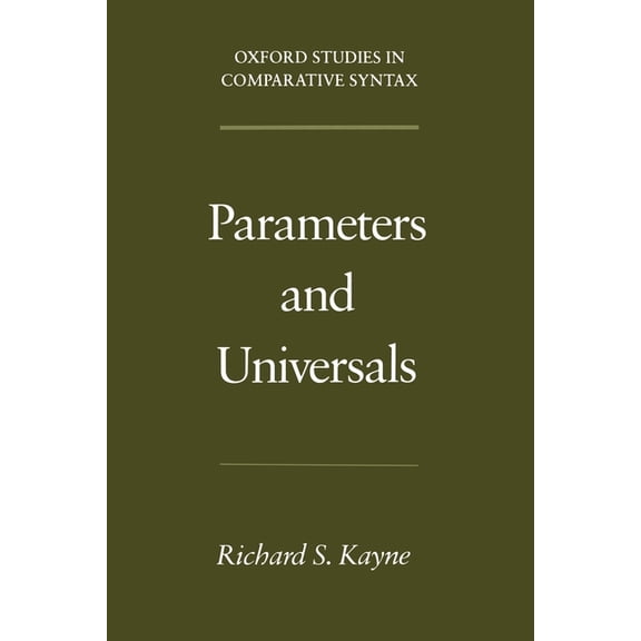 Oxford Studies in Comparative Syntax Parameters and Universals, (Paperback)