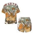 thumbnail image 5 of Picia Skeleton Cowboy And Guitar Pajamas Sets for Women Soft Short-Sleeved Pjs with Lounge Shorts Two Piece Sleepwear-XX-Large, 5 of 9