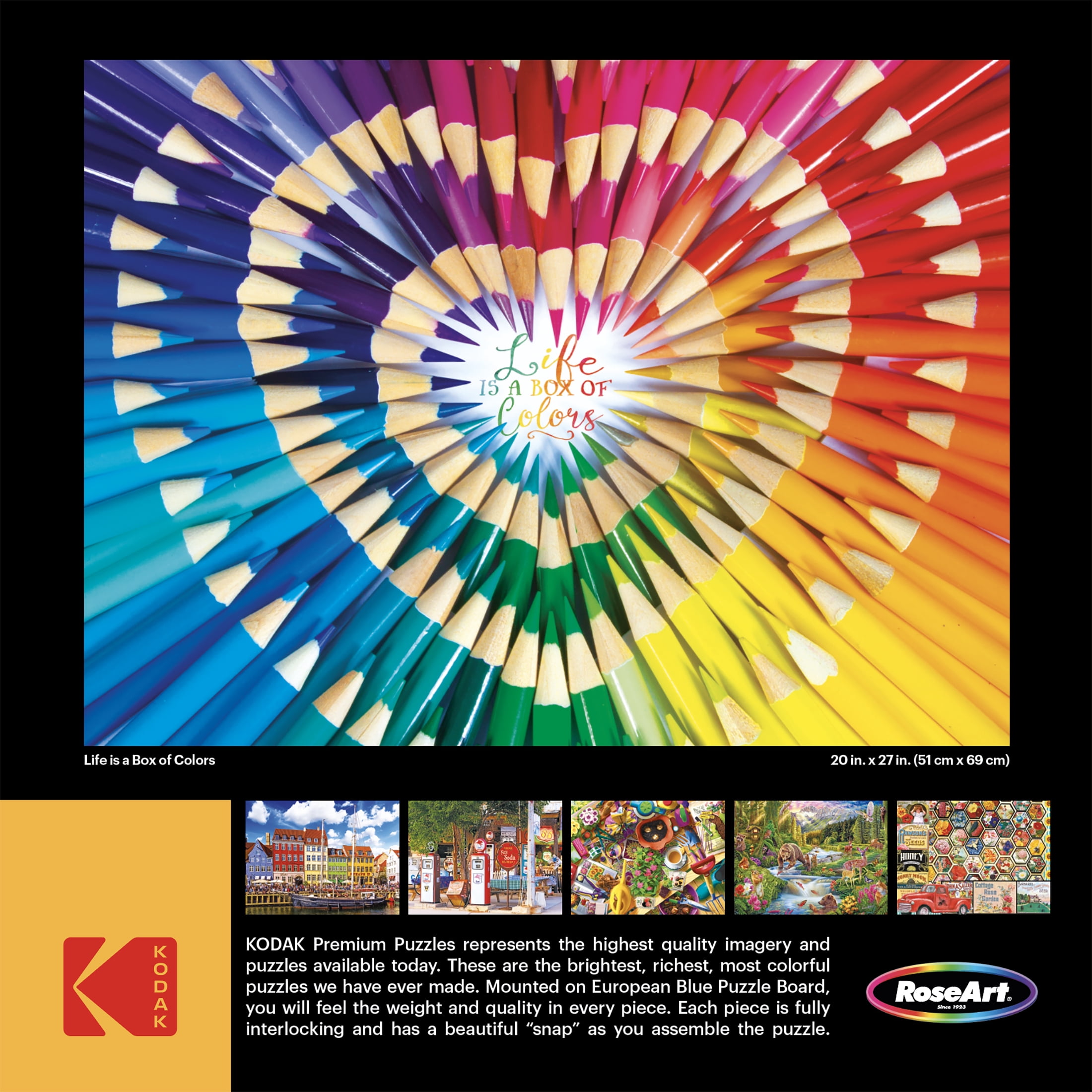 Cra-Z-Art Kodak 1000-Piece Life Is a Box of Colors Adult Jigsaw Puzzle
