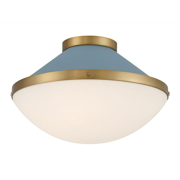 Crystorama Lighting Group Xan-8002 Xander 2 Light 16" Wide Flush Mount Bowl Ceiling