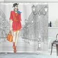 thumbnail image 1 of Ambesonne Fashion Shower Curtain, Modern Urban Street Fashion, 69"Wx70"L, Multicolor, 1 of 3