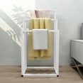 thumbnail image 3 of Huloretions 3 Tiers Towel Rack,Freestanding Metal Freestanding Towel Rack Industrial Washcloths Holder For Hand Towels,Bathroom Accessories, 3 of 6