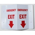 thumbnail image 3 of Emergency EXIT Arrow Down 3D Projection Sign/FIRE Extinguisher Hallway Sign (White/RED,Plastic,5.5x9)-Les Deux cotes line (ref-2201), 3 of 4