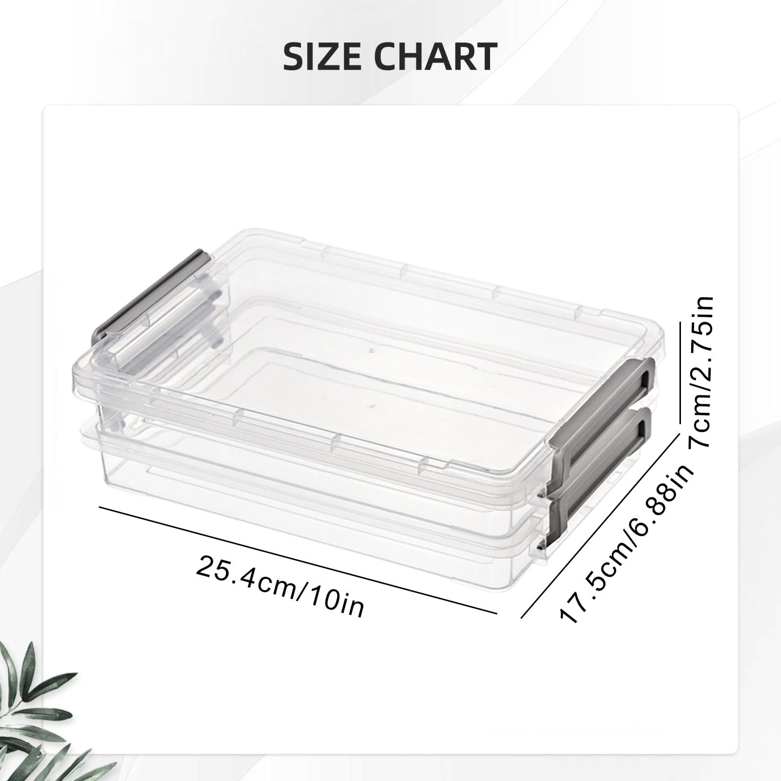 Storage Bins with Lids, Plastic Storage Bins, Craft Storage Box, Small Portable Storage Box, Stackable Plastic Container, Clear Storage Case with Secure Latching Lids 10x6.88x2.75 Inch