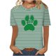 thumbnail image 1 of Camisetas Casuales de Mujer Nueva Moda Impresa Cuello Tripulado Manga Corta, Top Ligero para Diario Y Fiesta, 1 of 4