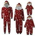 thumbnail image 4 of Odeerbi Matching Family Christmas Pajamas Sets Parent-Child Warm Hooded Jumpsuit Set Xmas Printed Home Wear Loungewear Sleepwear Jammies for Dad, 4 of 5