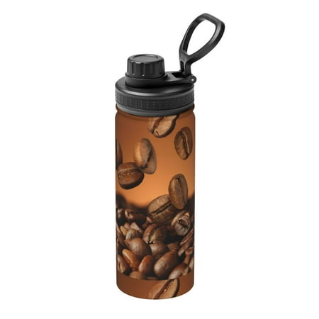 

Goofa Coffee Beans Print 18oz Sports Insulated Kettle With Straw Water Bottle Sports Water Bottle For Running Hiking Cycling Climbing Mans Womans