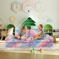 thumbnail image 2 of Honeyjoy 8 PCS Modular Kids Play Couch with Handles Machine Washable Covers for Building Fort Multicolor, 2 of 10