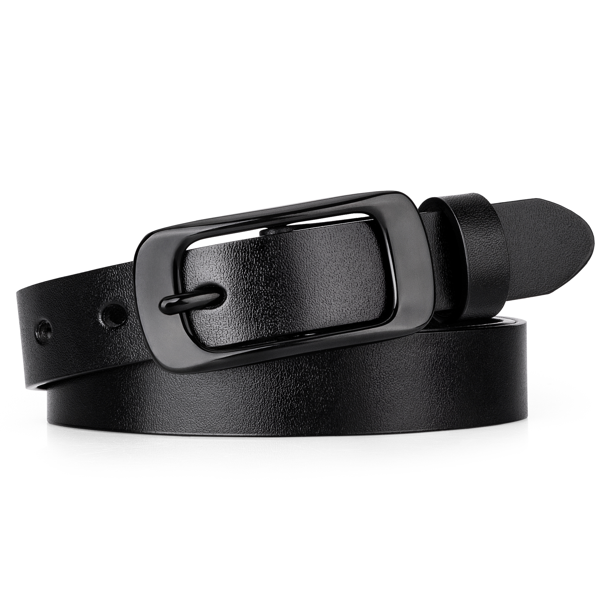 9998 Women\'s Thick Rounded Buckle Belt, Medium CTM Thick Rounded Buckle Belt (Pack of 2) (Women) - Walmart.com main image 4
