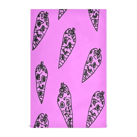 

Purple Odd Carrot Kitchen Towels Set of 4 Tea Towels for Kitchen Decorative Waffle Dishcloths 28x18in