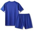 thumbnail image 5 of 2 Pack Boys' Soccer Jerseys, Quick Dry Athletic Short Sleeve V Neck T-Shirts for Youth Kids, Performance Tops Activewear Size 2XS-XL Blue, 5 of 5