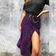 thumbnail image 2 of Falda sexy para mujer Cintura alta Estampado de leopardo Adelgazamiento Hendidura Nalgas Falda acampanada Wmkox8yi FGJ590, 2 of 4