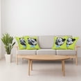 thumbnail image 4 of Ambesonne Pug Throw Pillow Cover 4 Pack, Pug with a Bow Tie, 18", Apple Green Pale Blue, 4 of 6