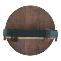 Wovilon Alexander Wall Mounted Wine Rack - 7 Wine Bottles Freestanding Wooden Barrel Wine Holder, Hanging Bottle Rack Or Floor Stand, Rustic Wine Storage Shelf Organizer For Wine Bar