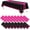 Black and Hot Pink, variant on 16Pack Disposable Plastic Tablecloths and Satin Table Runner Set Black Gold Dot Table Cloth Gold for Graduation Wedding Birthday Baby Shower Anniversary Holiday Party Decorations
