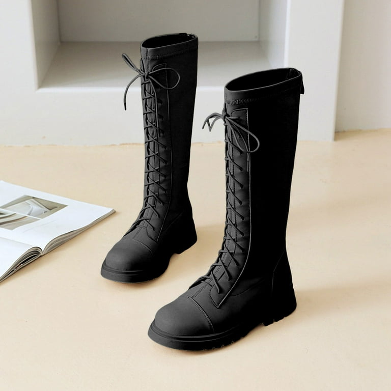 BOBOGOJP Toddler Little Girls Knee High Fashion Flat Riding Boots