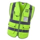 thumbnail image 1 of Chaleco protector de seguridad reflectante para construcción Fluorescente XL verde, 1 of 9