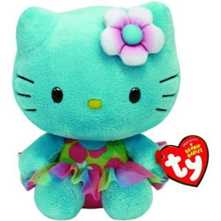 Hello Kitty - Peluche Hello Kitty Bleue avec Jupe Multicolore