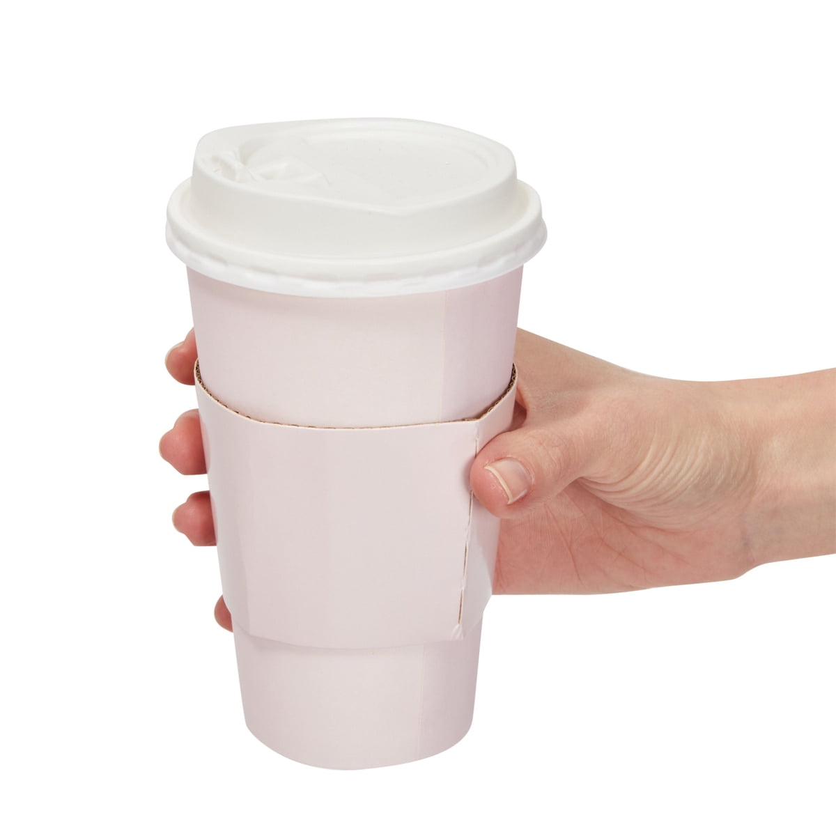 48x Disposable Coffee Cups with Lids and Sleeves Bulk for Hot To