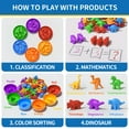 thumbnail image 3 of Lucky Doug 48 Counting Dinosaur Toys for Toddlers - Toddlers Preschool Learning Toys, Counting Dinosaur Toys, Color Sorting Toys for Toddlers Educational, 3 of 8