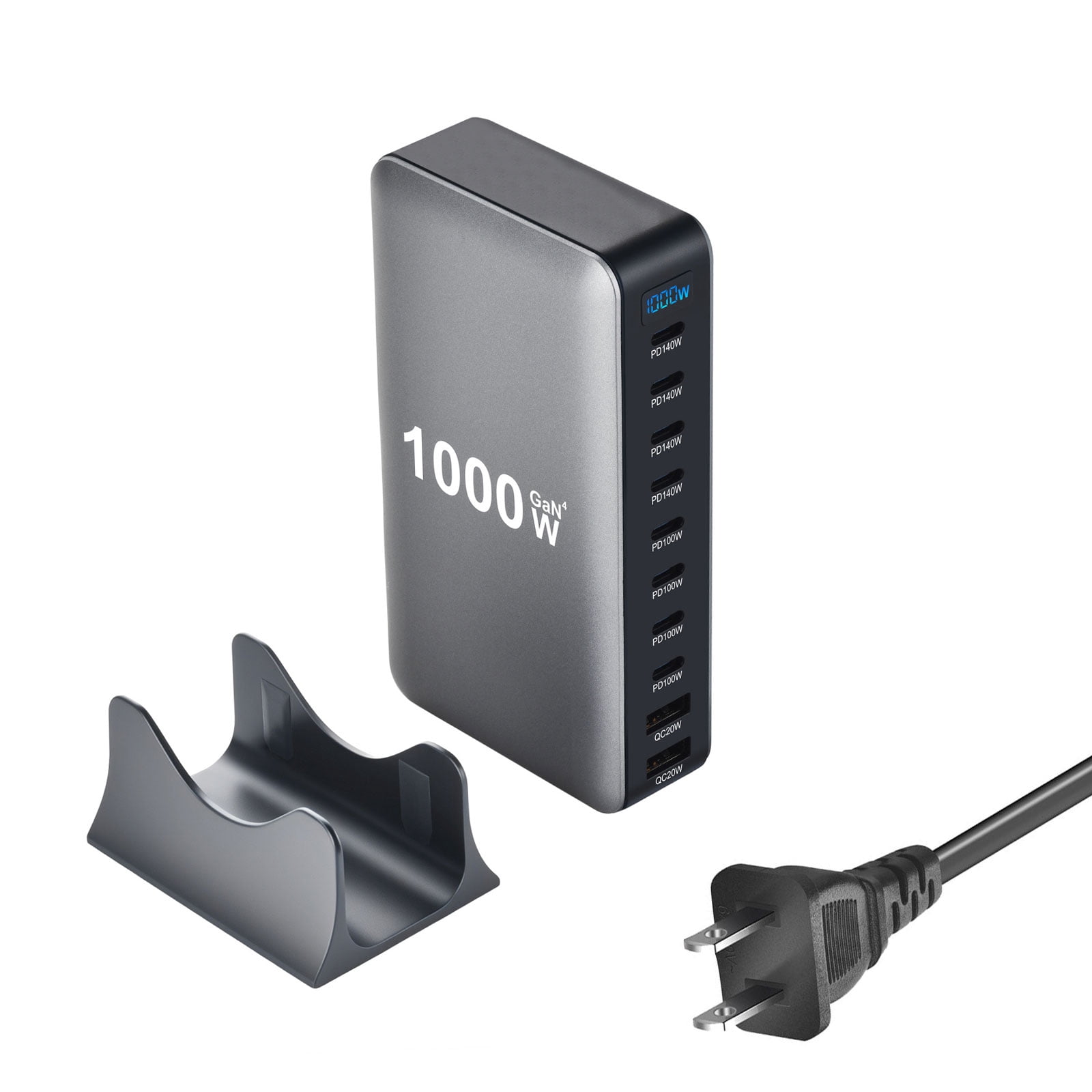 Highly speed 1000W Charging 10Port Compactly Charging Hubs Wide Device Compatibility Durability ABS Build Long Last