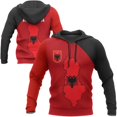thumbnail image 5 of Sudadera con capucha con la bandera de Albania y el mapa del país albanés para hombres y mujeres, sudadera con estampado 3D, sudadera de manga larga, sudadera informal de gran tamaño estilo hip hop, 5 of 5