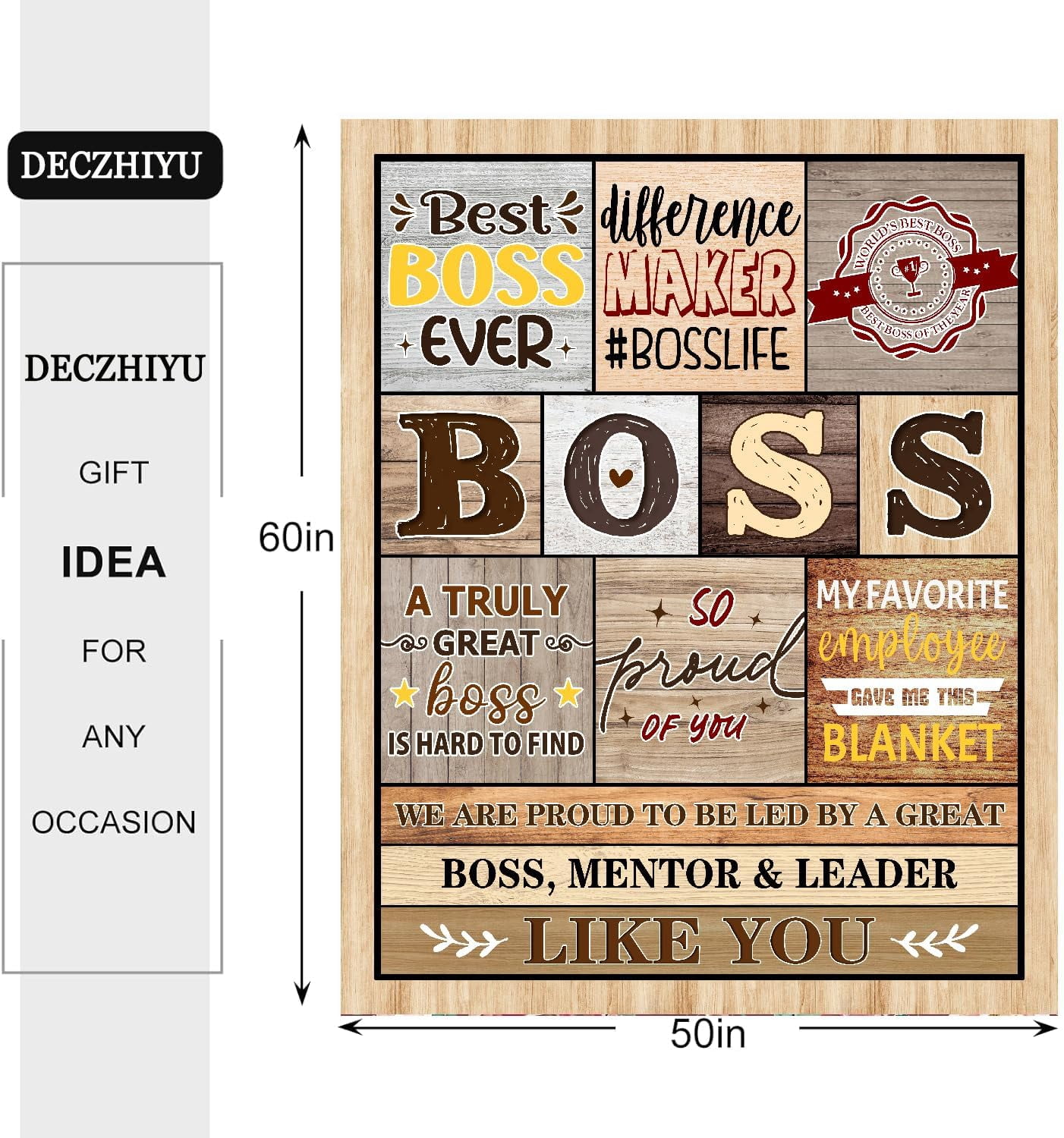 Best Boss Ever Gifts - Boss Day Gifts for Her - Gifts for Female Boss Blanket - Boss Appreciation Gifts - Christmas Birthday Gifts for Boss Women - National Boss Day Gifts for Him Boss Men