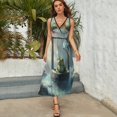 thumbnail image 5 of Vestido Largo Sin Mangas Para Mujer, Frog in The Pond Traje Informal Para Cumpleaños, Verano, 5 of 5