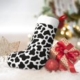 thumbnail image 6 of Flannel Christmas Stocking 17.7×11×7in Soft And Light Touch Good Socks Splicing Design Can Be Used For Hanging Black White Cow Print, 6 of 8