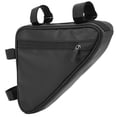 thumbnail image 3 of Bolsa para bicicleta de nailon resistente al desgarro, triangular, para el frente, para el cuadro de la bicicleta, para teléfono móvil, color negro, 3 of 13