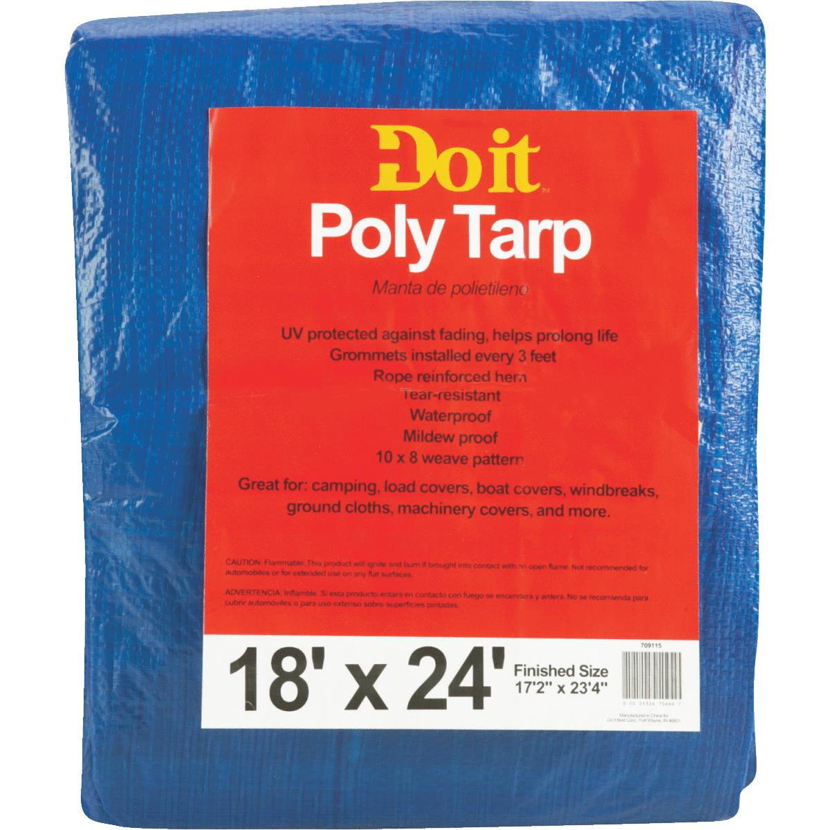 Dynatech International Inc. 18x24 Blue Medium Duty Tarp 709115