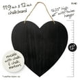 thumbnail image 2 of Plaid Surfaces Black Chalkboard Heart Shaped Plaque with Cord, 12" x 12", 2 of 5