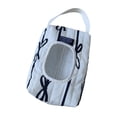 thumbnail image 3 of Dispensador de toallitas húmedas para bebé con diseño de lazo, portátil, extraíble y con tapa abatible. Blanco, 3 of 9