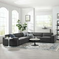 thumbnail image 4 of Modway Restore 5-Piece Modern Fabric Upholstered Sectional Sofa in Charcoal, 4 of 13