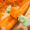 thumbnail image 4 of Stainless Steel Vegetable & Fruit Peeler - Foldable, Ergonomic Kitchen Peeler with Non- Grip for Peeling, Slicing & Julienne - Dishwasher Safe, 3 Pack, 3 Colors 1 PC Each, 4 of 11