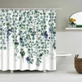 thumbnail image 1 of Lankey Nature Vine Leaves Pattern Print Fabric Shower Curtain Liner 180x180 cm Bathroom Decor Machine Washable Lankey Cortina de la ducha, 1 of 7