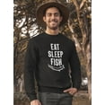 thumbnail image 2 of Eat-sleep-fish  Sweatshirt Men -GoatDeals Designs, Male XX-Large, 2 of 4