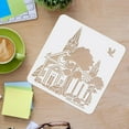 thumbnail image 3 of Church Stencil for Painting 11.8x11.8 Inch Reusable DIY Art and Craft Stencils Castle Stencil Drawing on Wood Canvas Paper Fabric Walls and Furniture, 3 of 9