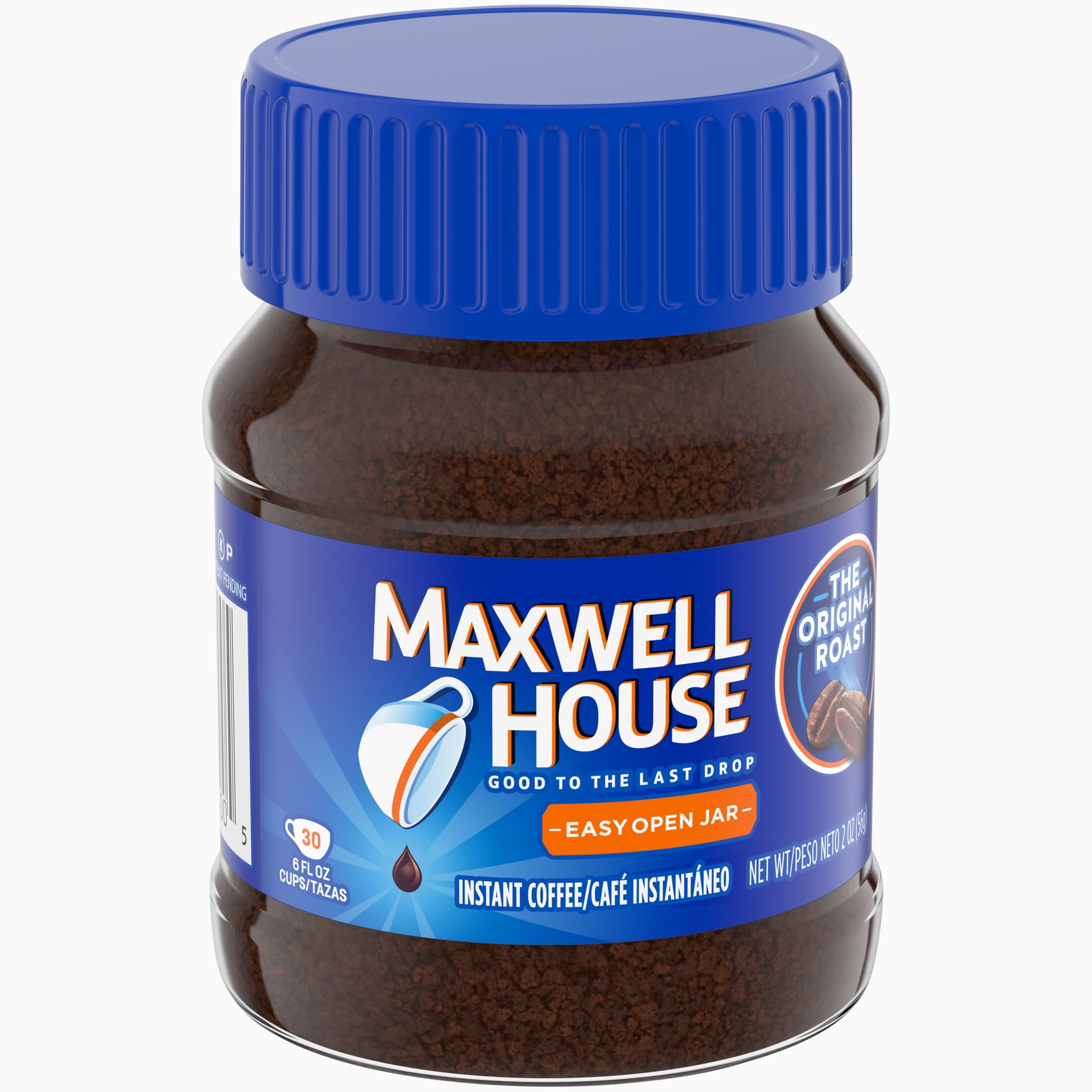 Maxwell House Original Roast Ground Instant Coffee, Caffeinated, 2 oz