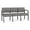 Castillo Metal Gray-, variant on Lenox Wood Reception Waiting 3-Seat Tandem Seating / Black Wood / Black