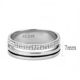 thumbnail image 2 of Luxe Jewelry Designs Men's Stainless Steel Ring with Round Shaped AAA Grade CZ - Size 8 (Pack of 2), 2 of 4