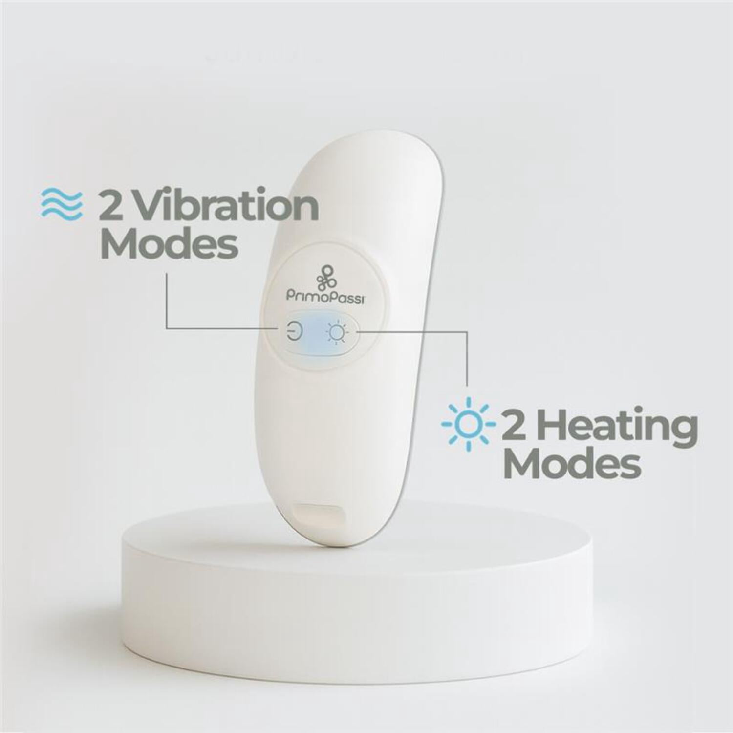 Primo Passi Heated Lactation Massager, Breastfeeding Massager for Nursing Moms, Rechargeable