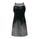 thumbnail image 3 of Vestido Vestido ajustado para mujer Asimétrico ahuecado Impreso Traje diario (Gris L) Cgtredaw Gris T L para Mujer, 3 of 8