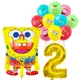 thumbnail image 3 of Juego de globos de látex con números de Bob Esponja para fiesta de cumpleaños infantil, suministros de decoración para fiesta de baby shower, 3 of 5