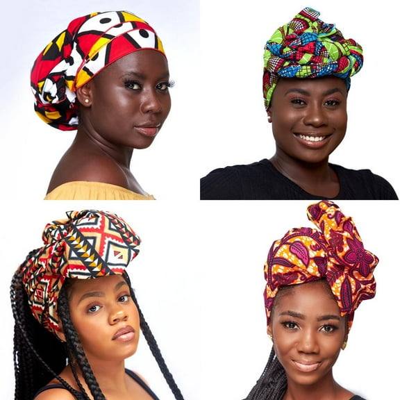 Wholesale (Bulk) Ankara/Bogolan/Kente Headwrap, Medium"60*14" Inches.