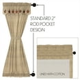 thumbnail image 5 of VHC Brands, Abilene Star, Cotton, 72x40, Door Panel with Attached Valance, Red, 5 of 5